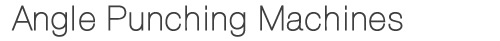 Angle Punching Machines